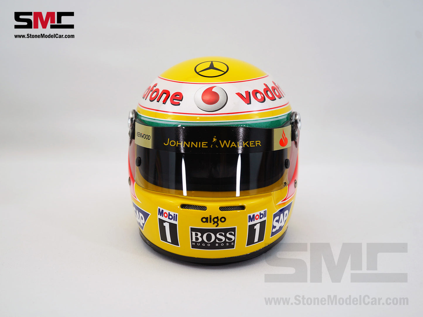 Mclaren Mercedes F1 MP4/23 #22 Lewis Hamilton Brazil GP 2008 World Champion Arai 1:2 Miniature Helmet