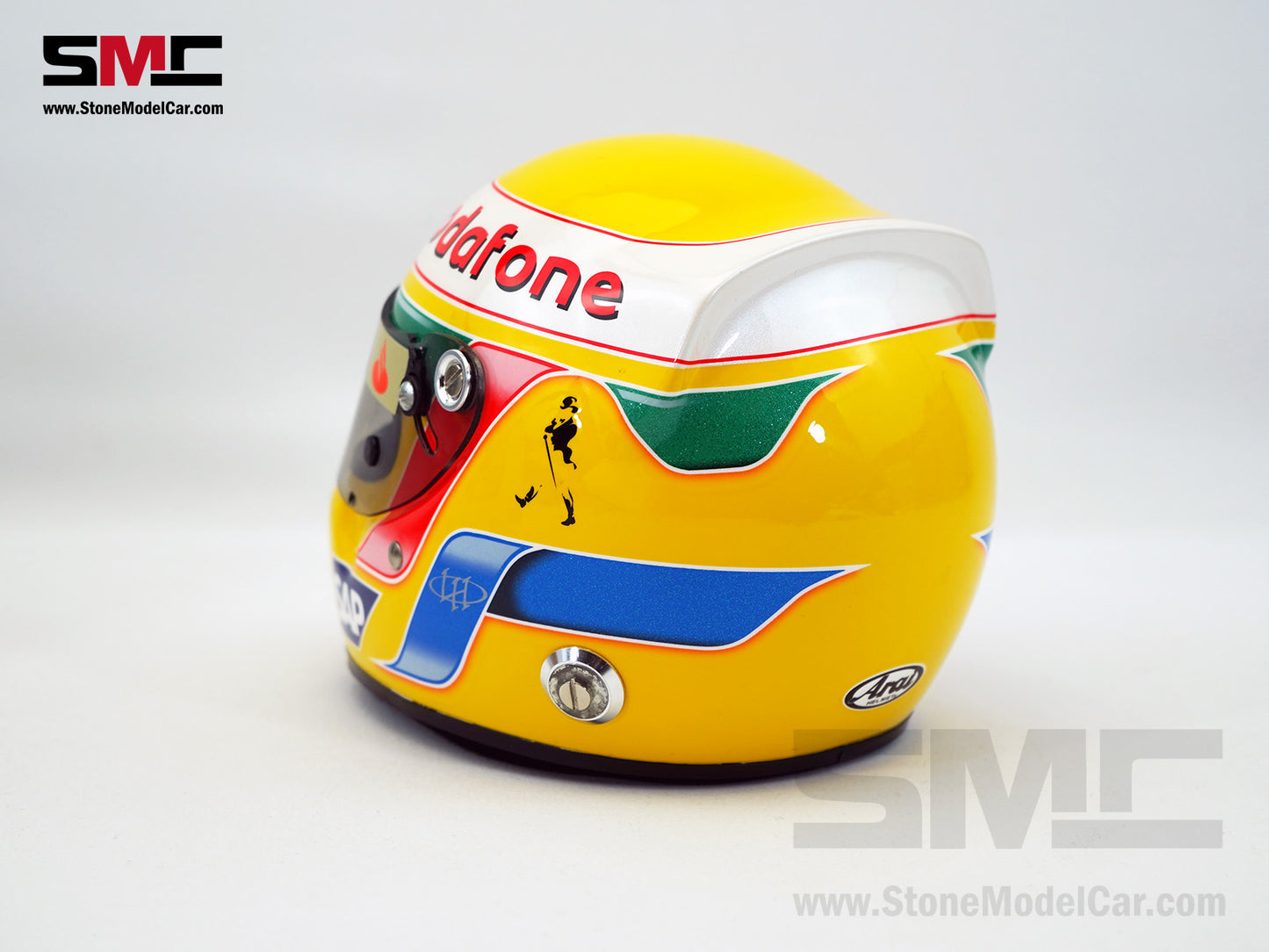 Mclaren Mercedes F1 MP4/23 #22 Lewis Hamilton Brazil GP 2008 World Champion Arai 1:2 Miniature Helmet