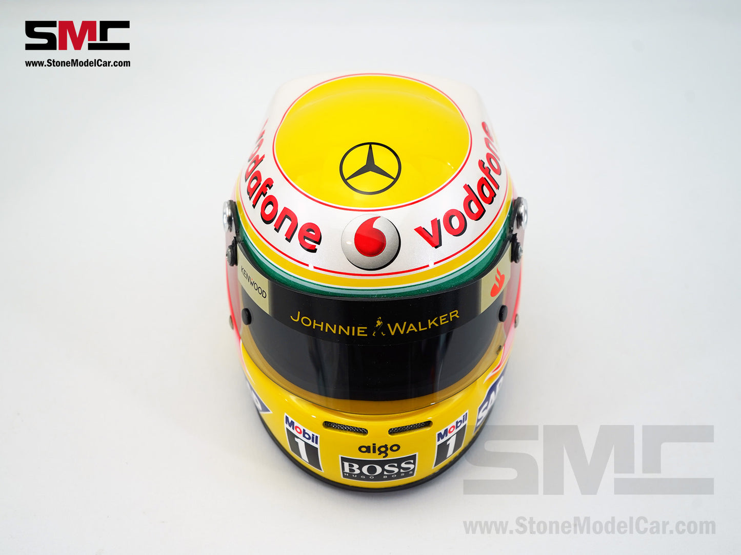 Mclaren Mercedes F1 MP4/23 #22 Lewis Hamilton Brazil GP 2008 World Champion Arai 1:2 Miniature Helmet