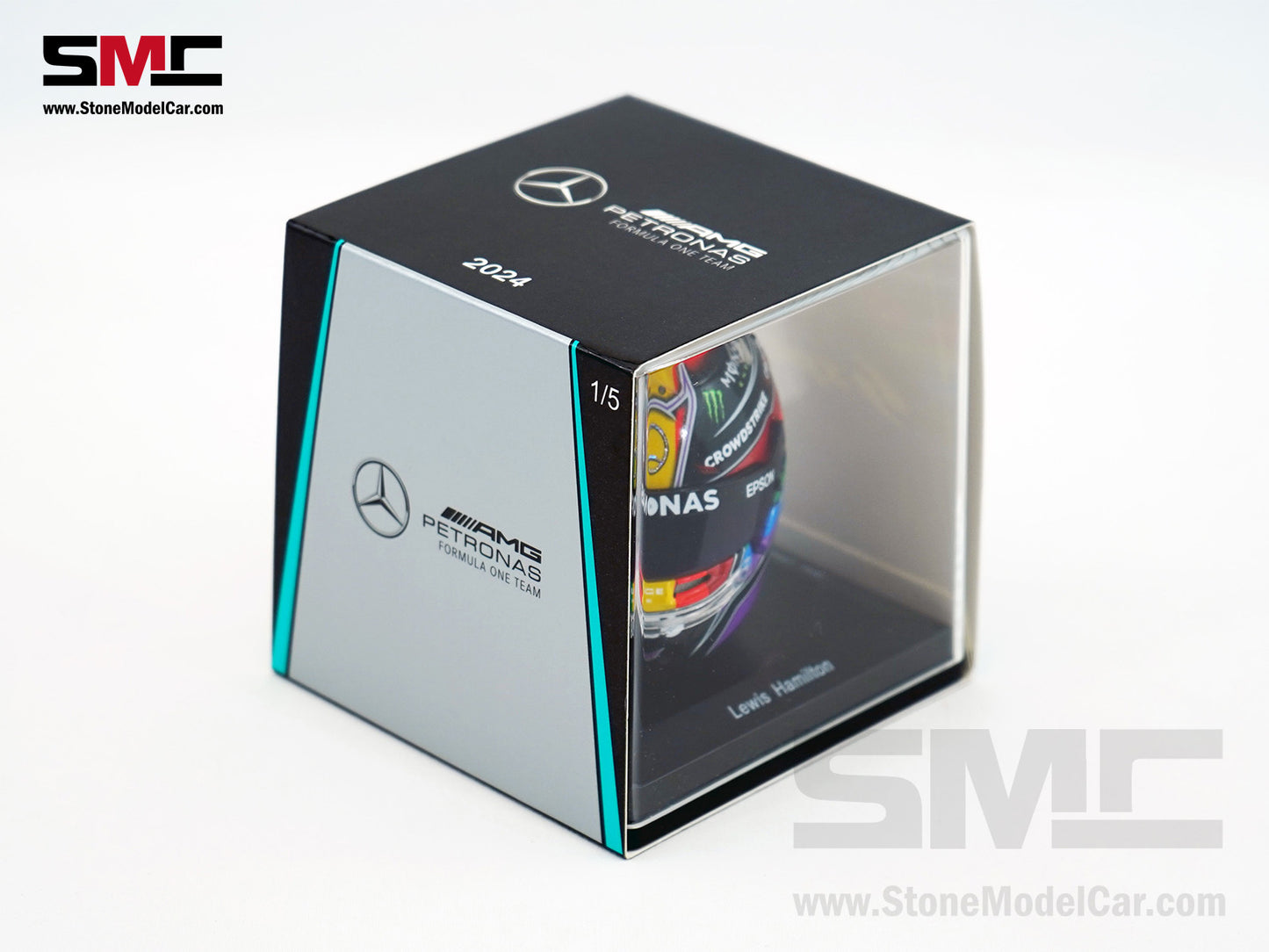 Mercedes F1 W12 #44 Lewis Hamilton Abu Dhabi GP 2021 7x Times World Champion Spark 1:5 Helmet