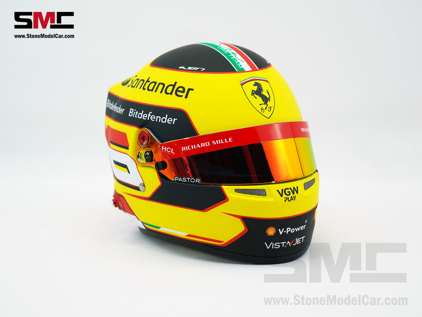 Ferrari F1 SF-23 #16 Charles Leclerc Italy Monza GP 2023 BELL 1:2 Helmet LE 300