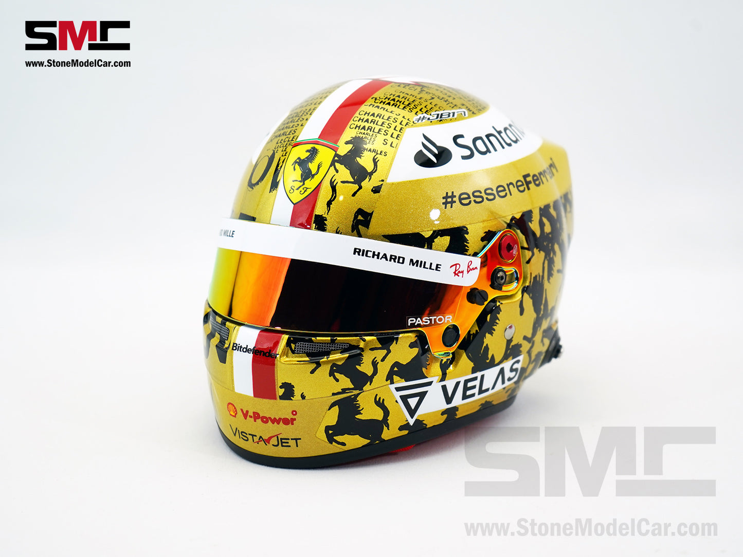 Ferrari F1 F1-75 #16 Charles Leclerc Singapore GP 2022 BELL 1:2 Helmet LE 288
