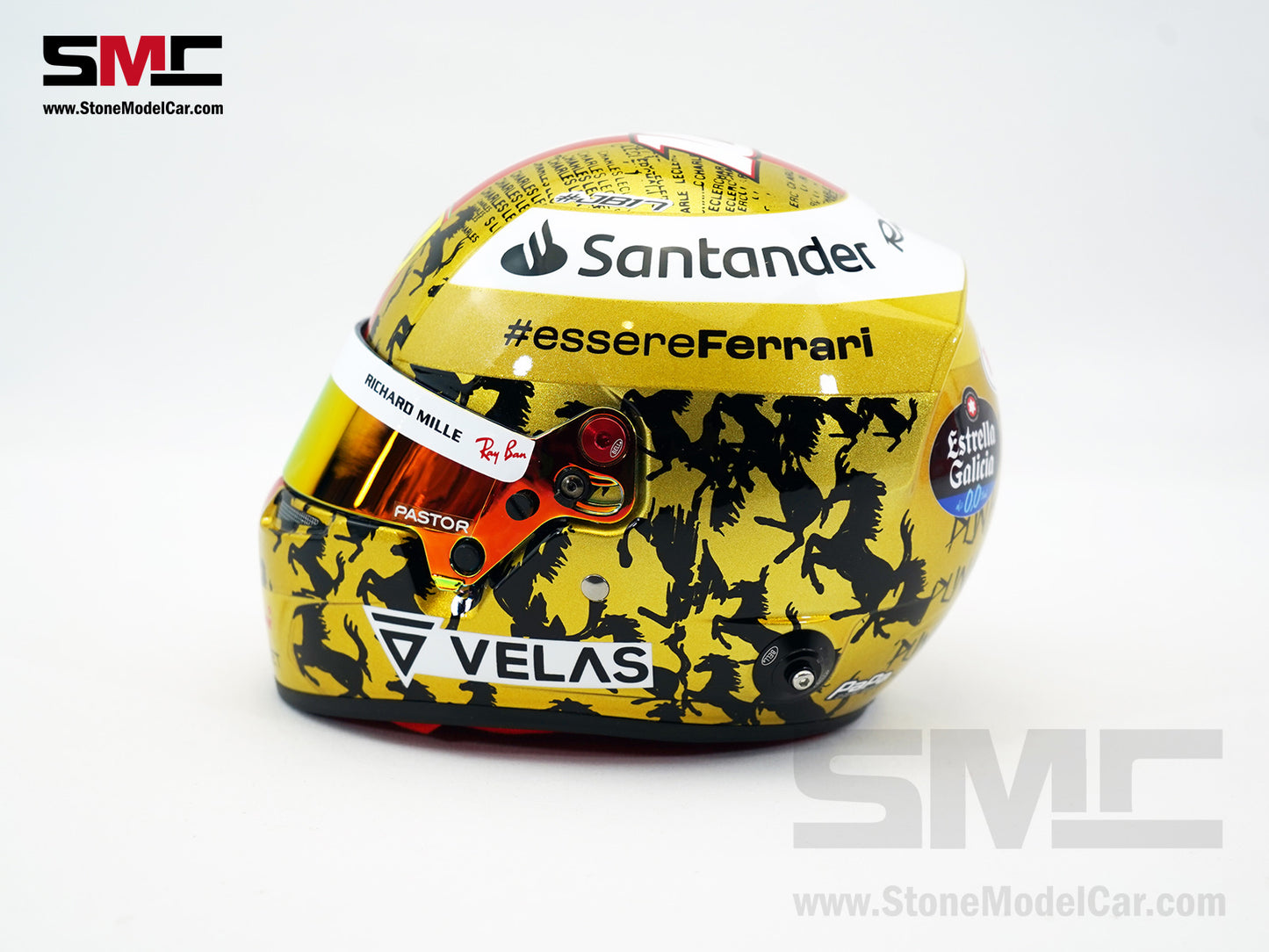 Ferrari F1 F1-75 #16 Charles Leclerc Singapore GP 2022 BELL 1:2 Helmet LE 288