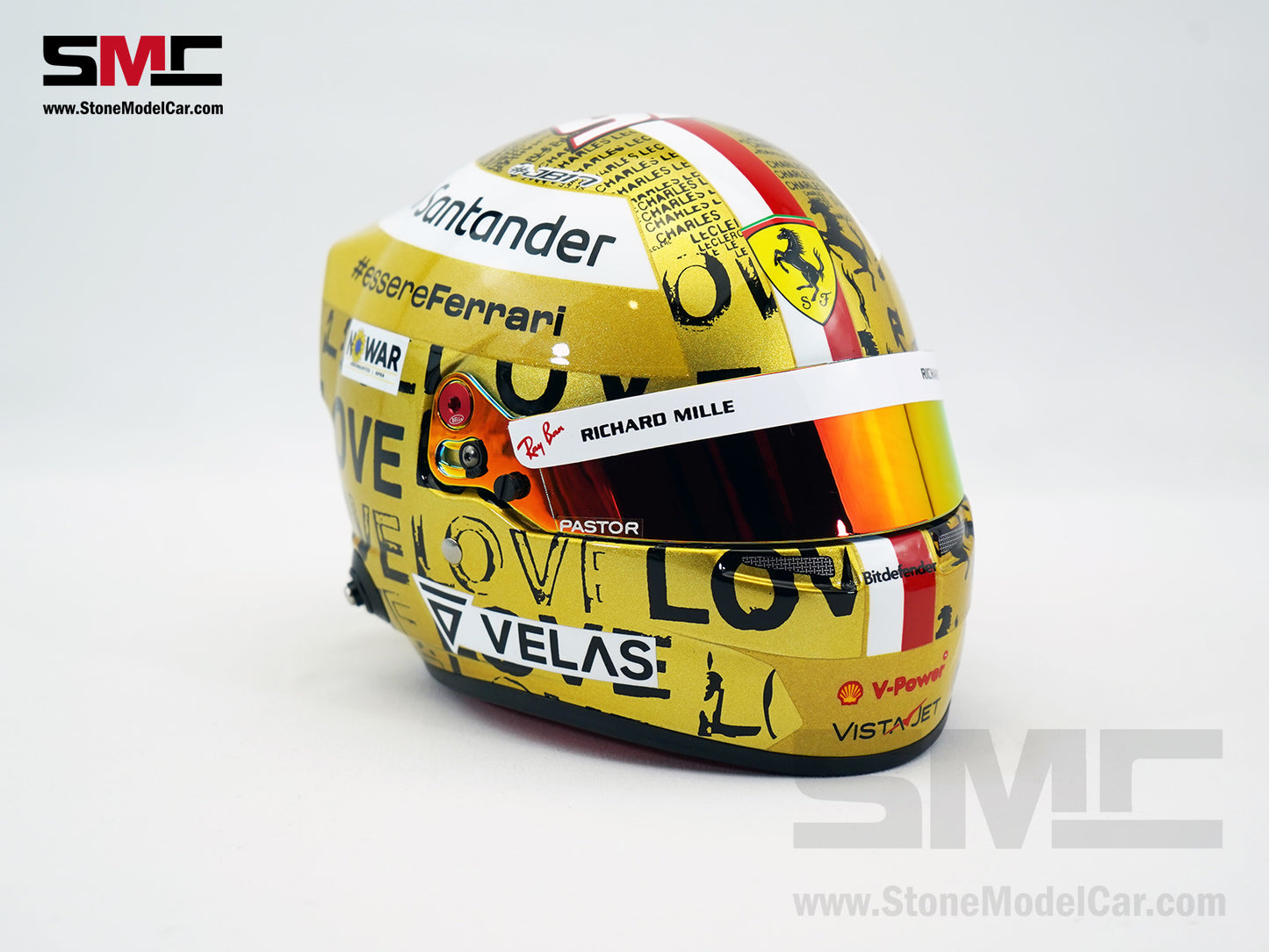 Ferrari F1 F1-75 #16 Charles Leclerc Singapore GP 2022 BELL 1:2 Helmet LE 288