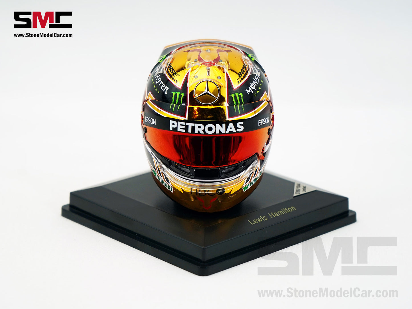Mercedes F1 W09 #44 Lewis Hamilton Abu Dhabi GP 2018 5x Times World Champion Spark 1:5 Helmet