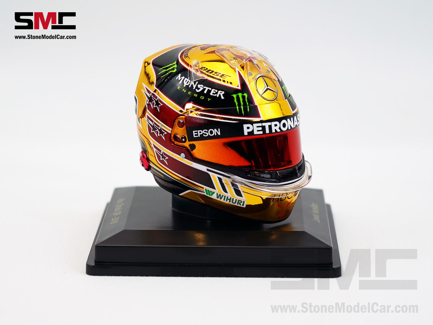 Mercedes F1 W09 #44 Lewis Hamilton Abu Dhabi GP 2018 5x Times World Champion Spark 1:5 Helmet