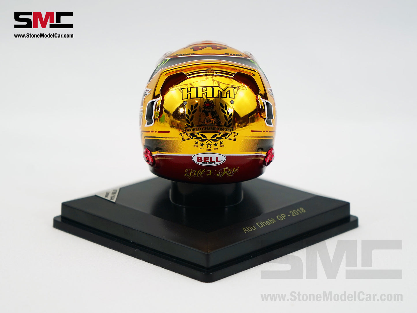 Mercedes F1 W09 #44 Lewis Hamilton Abu Dhabi GP 2018 5x Times World Champion Spark 1:5 Helmet