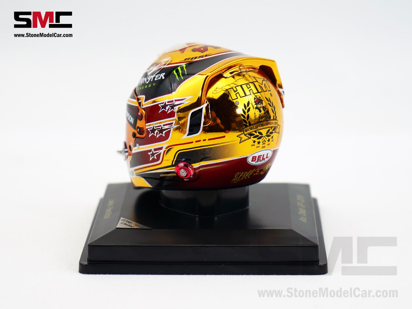 Mercedes F1 W09 #44 Lewis Hamilton Abu Dhabi GP 2018 5x Times World Champion Spark 1:5 Helmet