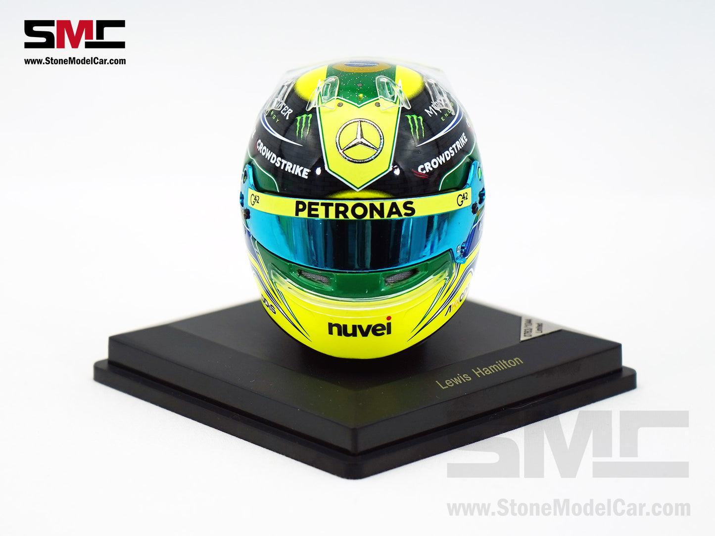 Mercedes F1 W14 #44 Lewis Hamilton Brazil GP 2023 7x Times World Champion Spark 1:5 Helmet