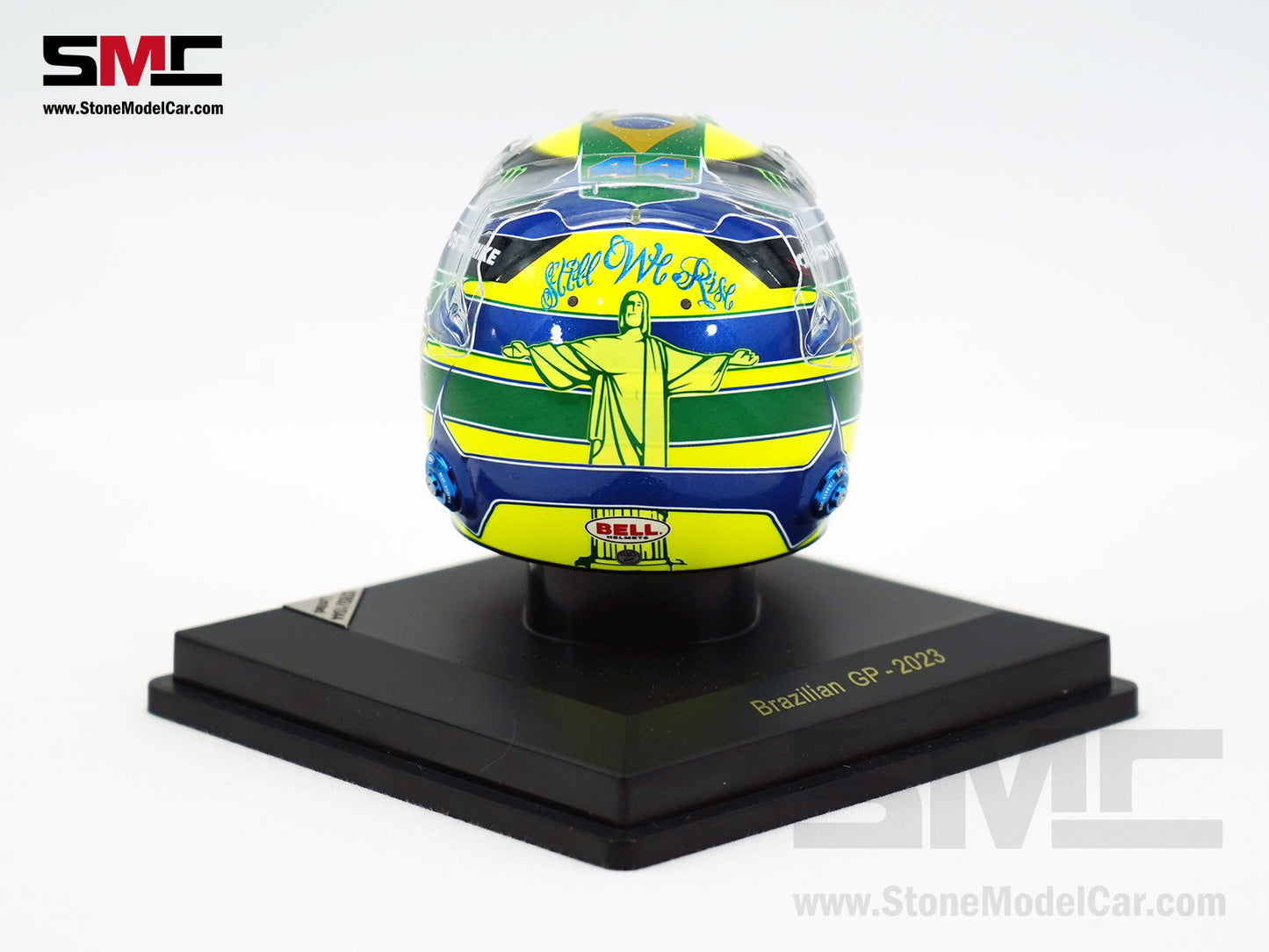 Mercedes F1 W14 #44 Lewis Hamilton Brazil GP 2023 7x Times World Champion Spark 1:5 Helmet
