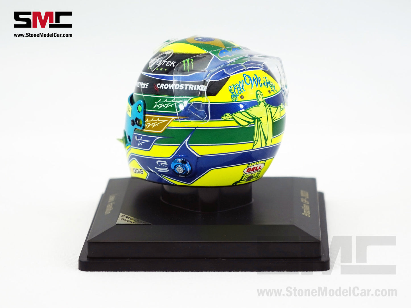 Mercedes F1 W14 #44 Lewis Hamilton Brazil GP 2023 7x Times World Champion Spark 1:5 Helmet