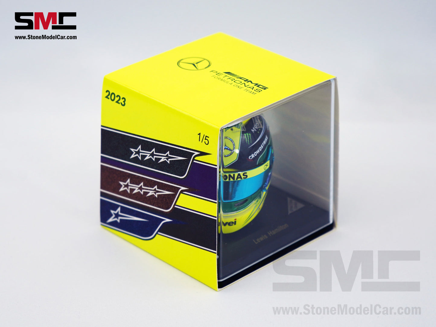 Mercedes F1 W14 #44 Lewis Hamilton Brazil GP 2023 7x Times World Champion Spark 1:5 Helmet