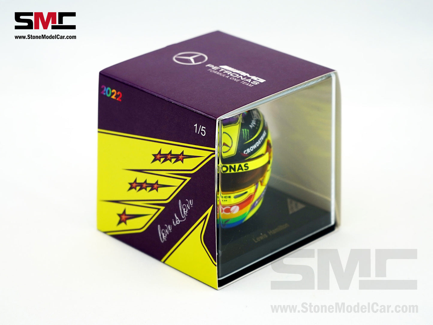 Mercedes F1 W13 #44 Lewis Hamilton Canada GP 2022 7x Times World Champion Spark 1:5 Helmet