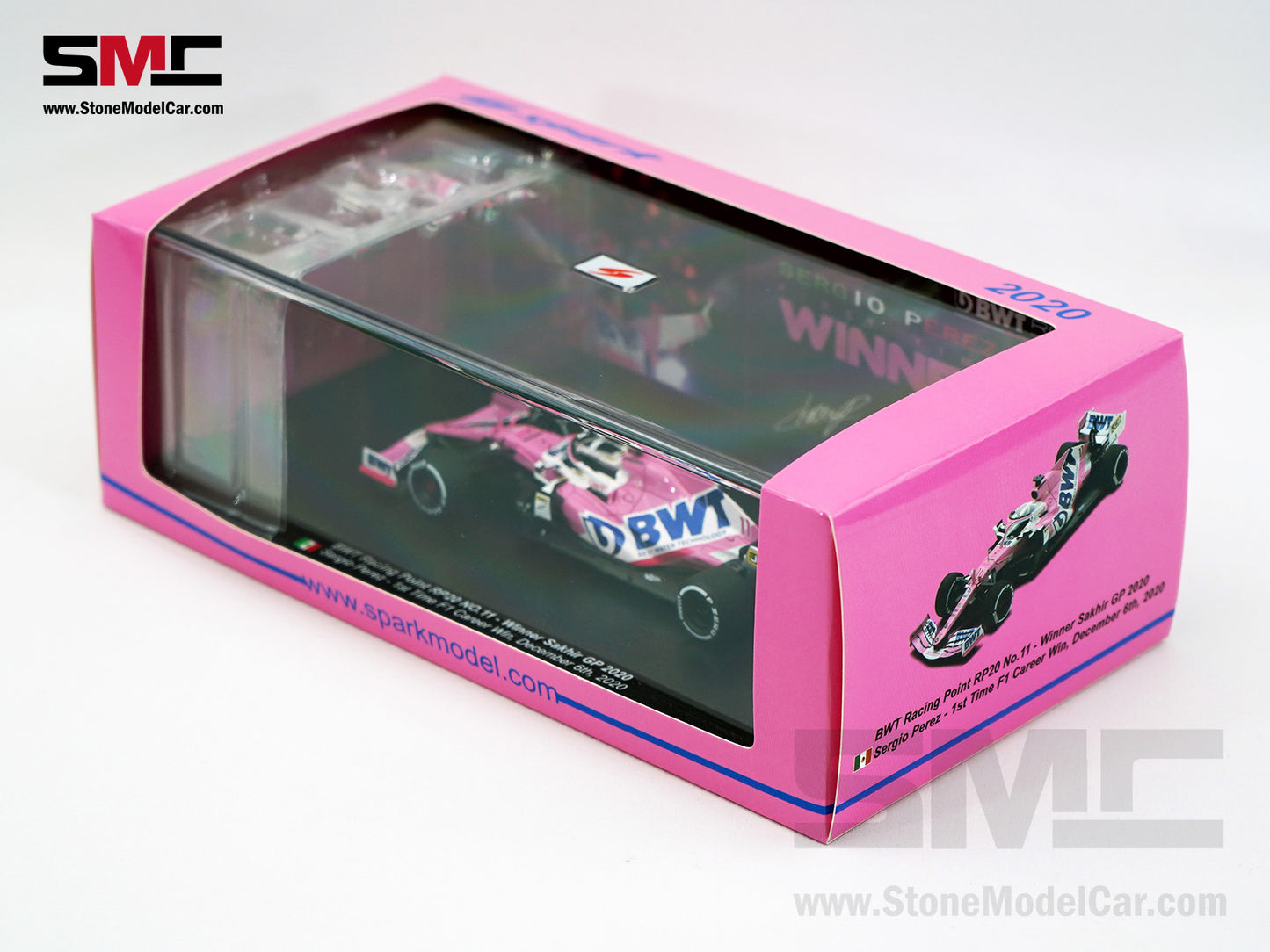 BWT Racing Point F1 RP20 #11 Sergio Perez Sakhir 2020 1st Career Win 1:43 Spark Special Edition