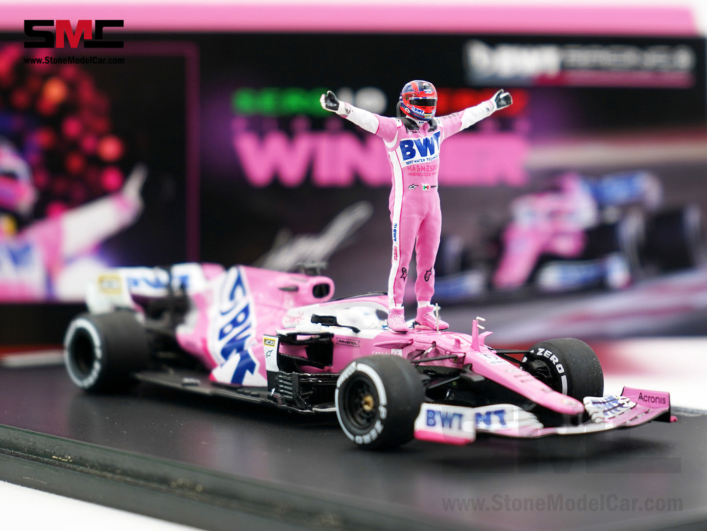 BWT Racing Point F1 RP20 #11 Sergio Perez Sakhir 2020 1st Career Win 1:43 Spark Special Edition