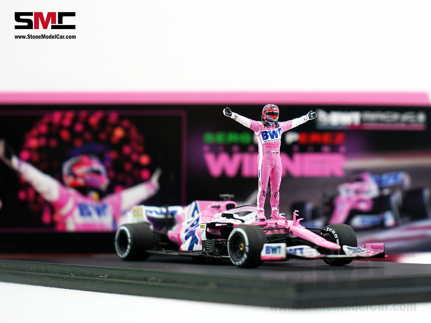 BWT Racing Point F1 RP20 #11 Sergio Perez Sakhir 2020 1st Career Win 1:43 Spark Special Edition