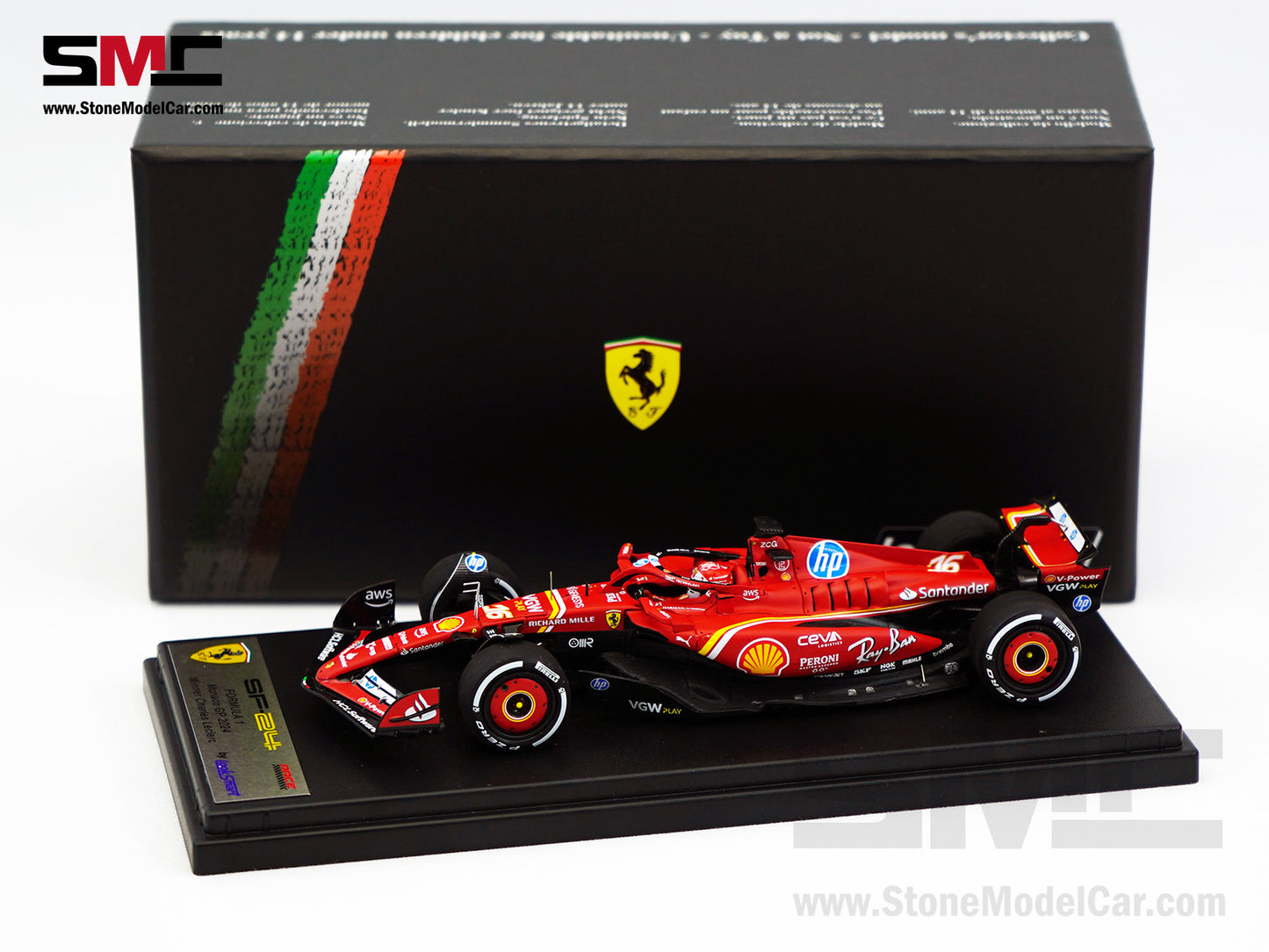 Ferrari F1 SF-24 #16 Charles Leclerc Winner Monaco GP 2024 Looksmart 1:43 LSF1063