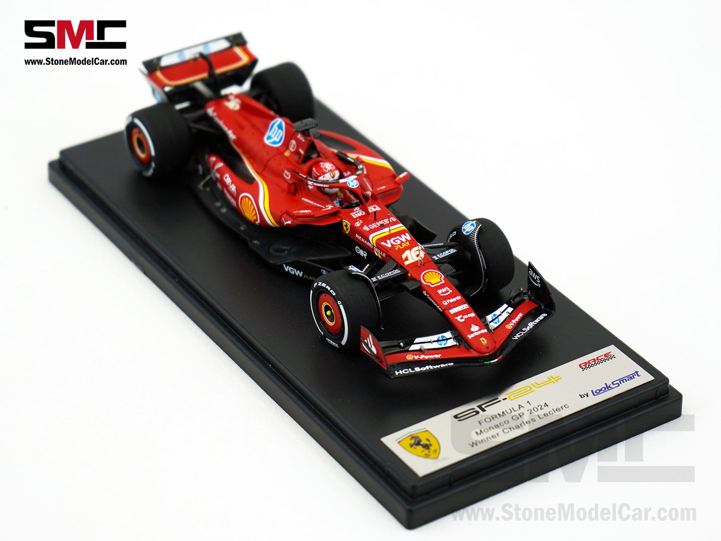 Ferrari F1 SF-24 #16 Charles Leclerc Winner Monaco GP 2024 Looksmart 1:43 LSF1063