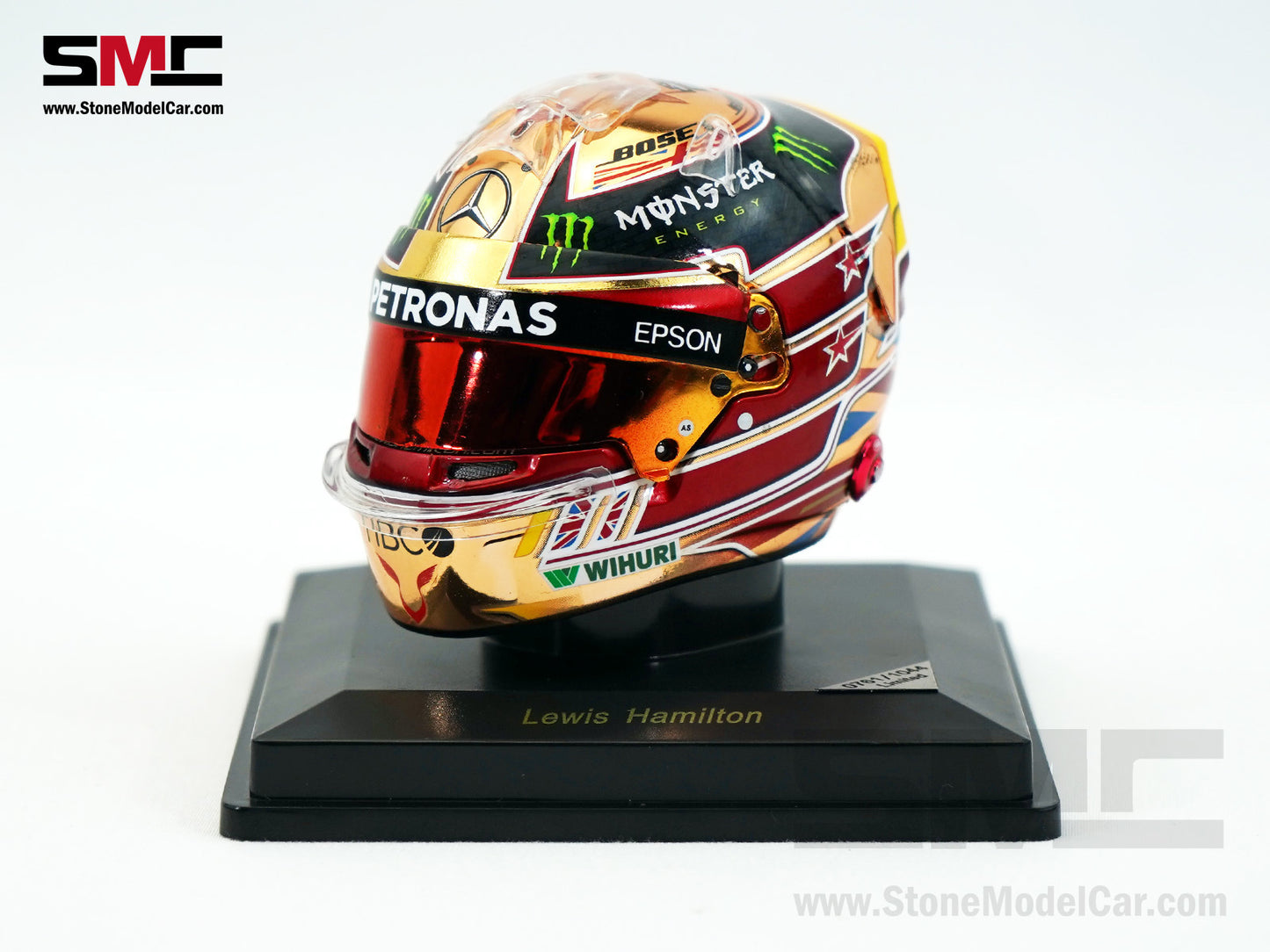 Mercedes F1 W09 #44 Lewis Hamilton British GP 2018 5x Times World Champion Spark 1:5 Helmet