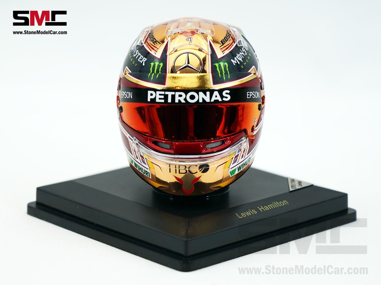 Mercedes F1 W09 #44 Lewis Hamilton British GP 2018 5x Times World Champion Spark 1:5 Helmet