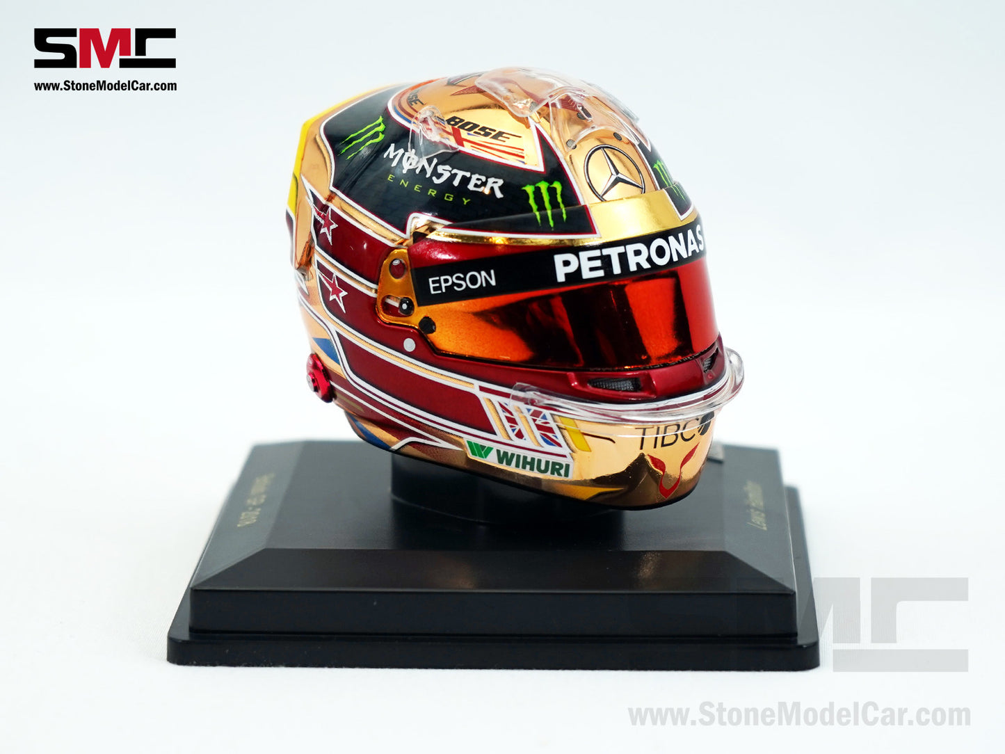 Mercedes F1 W09 #44 Lewis Hamilton British GP 2018 5x Times World Champion Spark 1:5 Helmet
