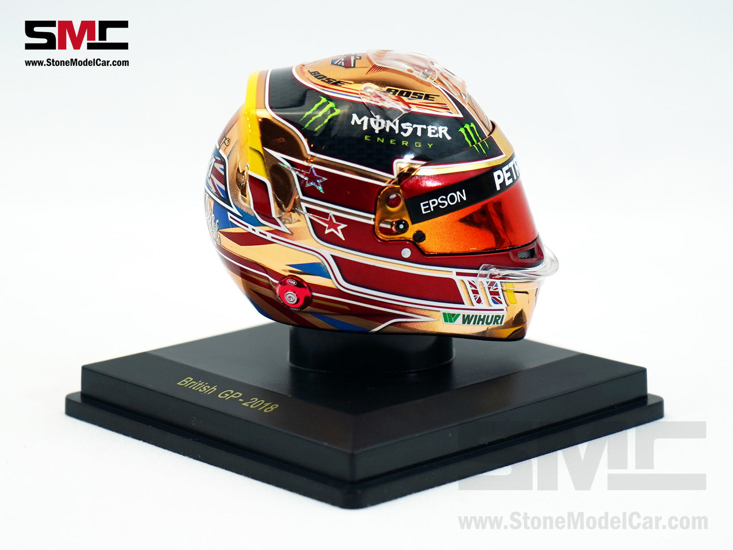 Mercedes F1 W09 #44 Lewis Hamilton British GP 2018 5x Times World Champion Spark 1:5 Helmet