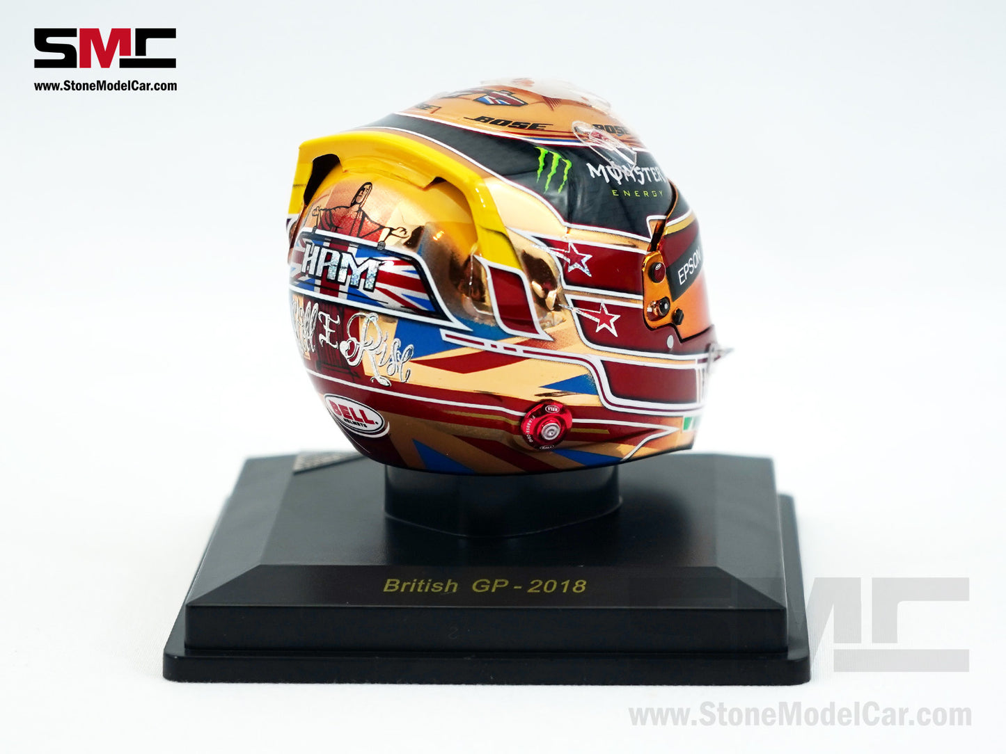 Mercedes F1 W09 #44 Lewis Hamilton British GP 2018 5x Times World Champion Spark 1:5 Helmet