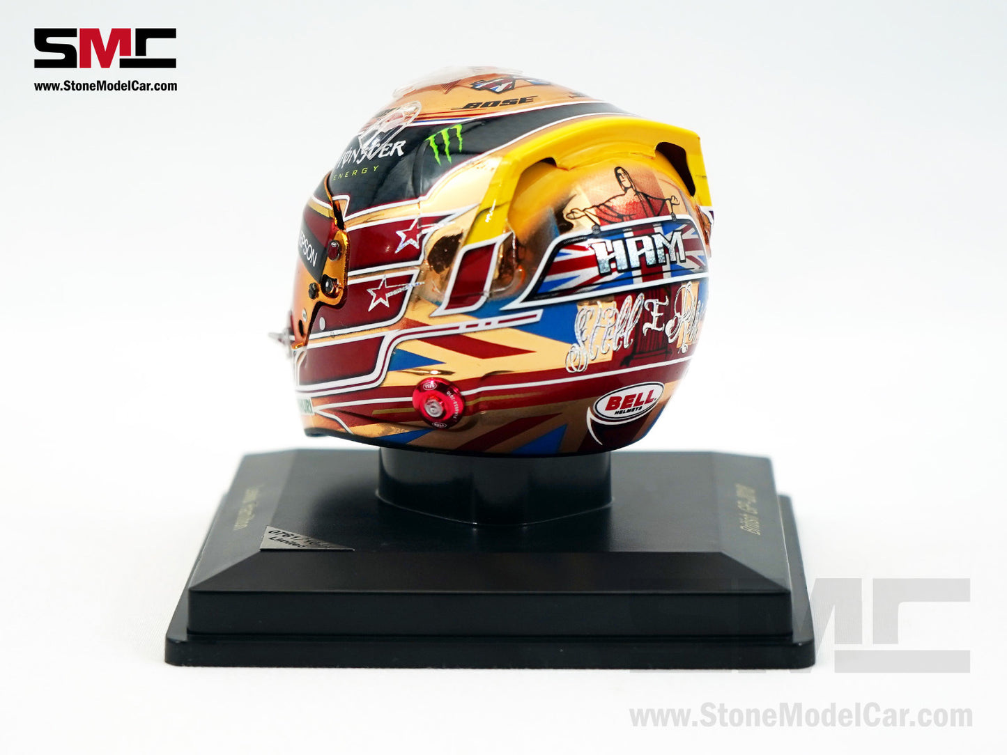 Mercedes F1 W09 #44 Lewis Hamilton British GP 2018 5x Times World Champion Spark 1:5 Helmet