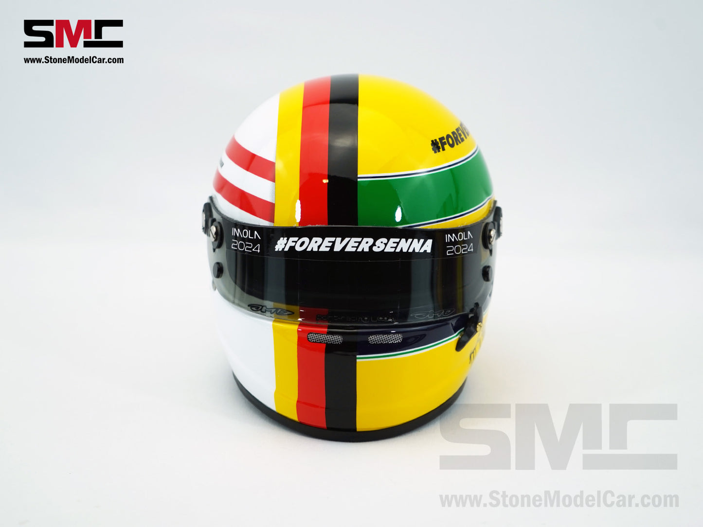 Minor Defect - Mclaren MP4/8 #8 Sebastian Vettel 2024 Imola Tribute Ayrton Senna 1:2 Arai Miniature Helmet