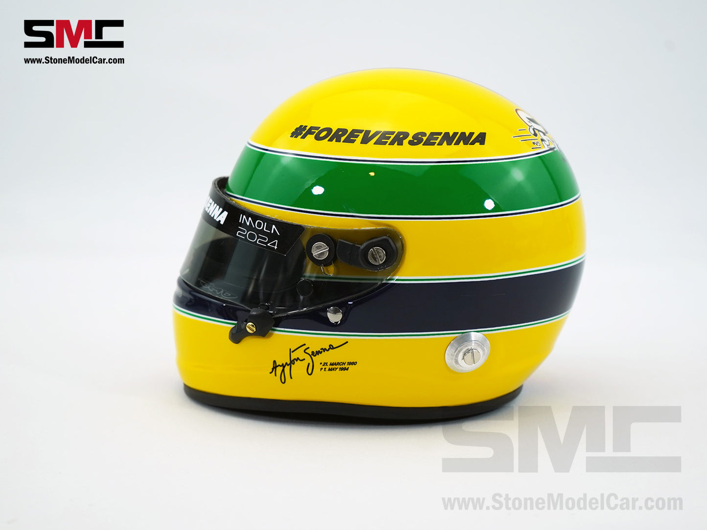 Minor Defect - Mclaren MP4/8 #8 Sebastian Vettel 2024 Imola Tribute Ayrton Senna 1:2 Arai Miniature Helmet