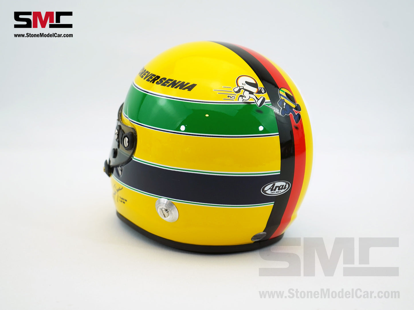 Minor Defect - Mclaren MP4/8 #8 Sebastian Vettel 2024 Imola Tribute Ayrton Senna 1:2 Arai Miniature Helmet