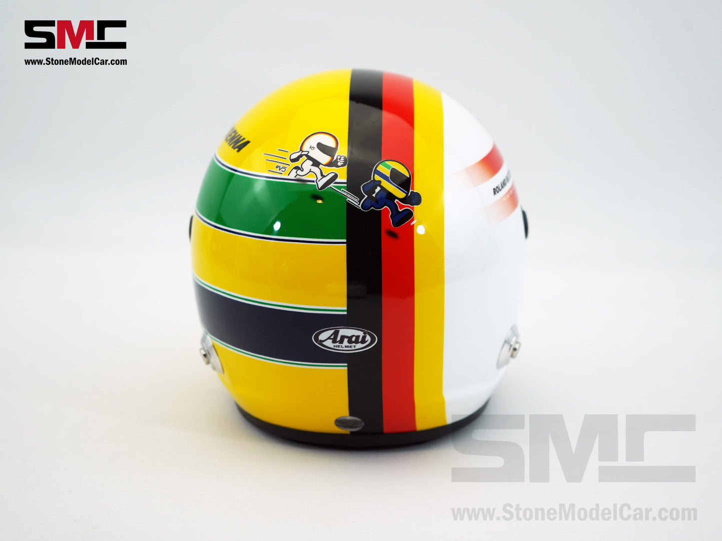 Minor Defect - Mclaren MP4/8 #8 Sebastian Vettel 2024 Imola Tribute Ayrton Senna 1:2 Arai Miniature Helmet