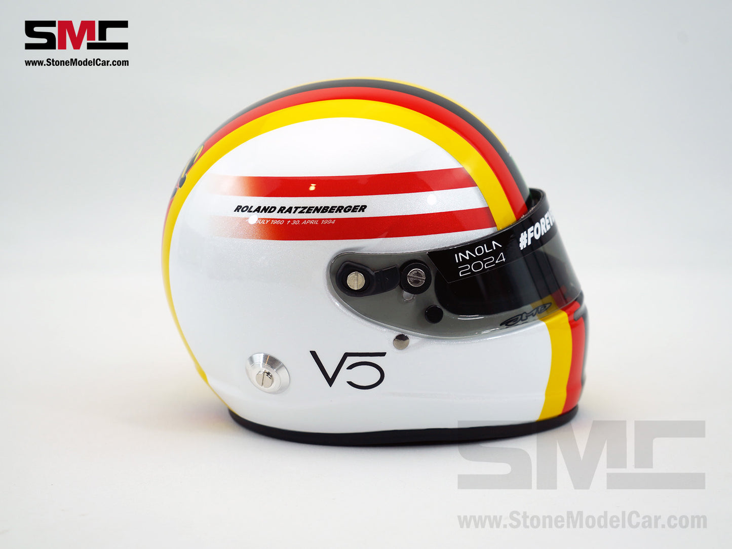 Minor Defect - Mclaren MP4/8 #8 Sebastian Vettel 2024 Imola Tribute Ayrton Senna 1:2 Arai Miniature Helmet