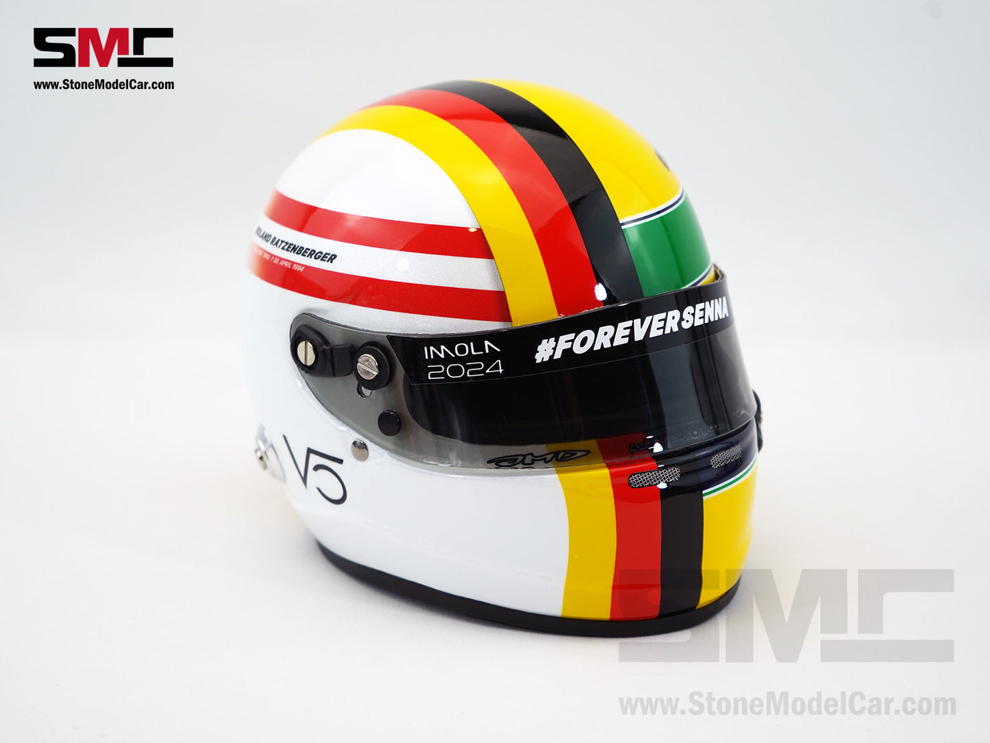 Minor Defect - Mclaren MP4/8 #8 Sebastian Vettel 2024 Imola Tribute Ayrton Senna 1:2 Arai Miniature Helmet