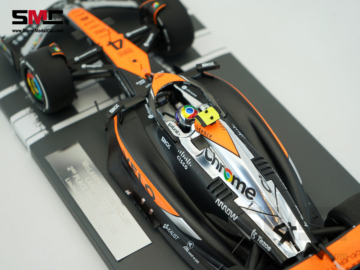 McLaren F1 MCL60 #4 Lando Norris 2nd British GP 2023 Special Livery 1:18 MINICHAMPS