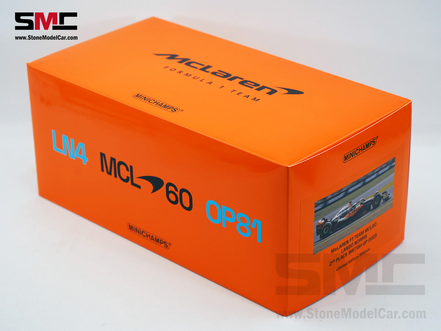 McLaren F1 MCL60 #4 Lando Norris 2nd British GP 2023 Special Livery 1:18 MINICHAMPS