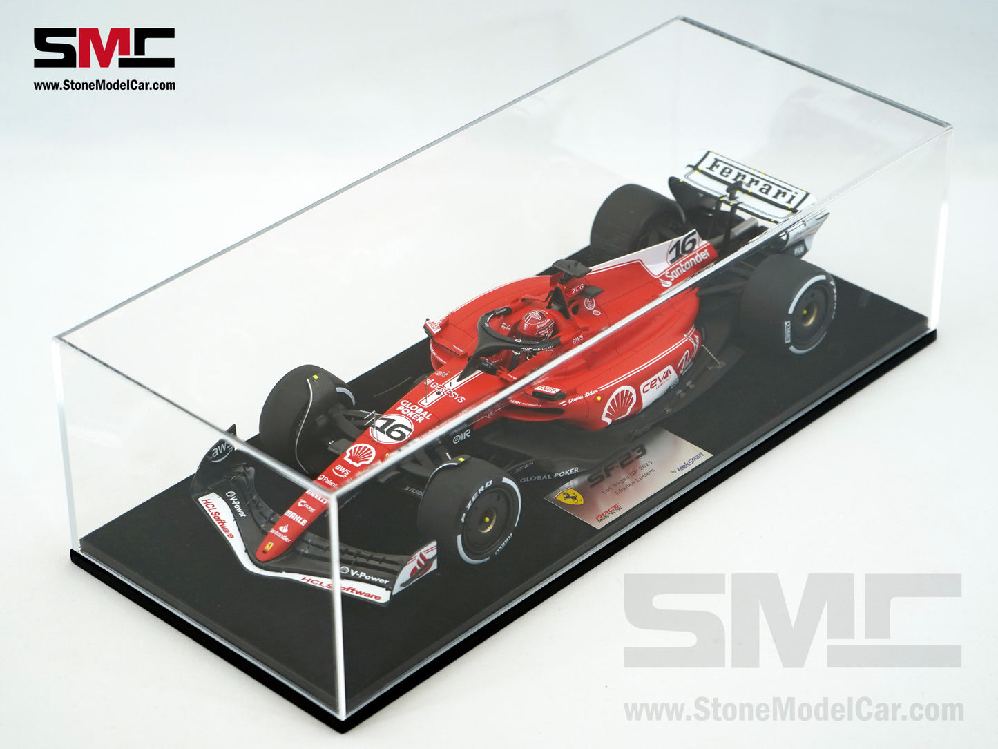 Ferrari F1 SF-23 #16 Charles Leclerc Las Vegas GP Pole 2023 Looksmart 1:18 LS18F1049