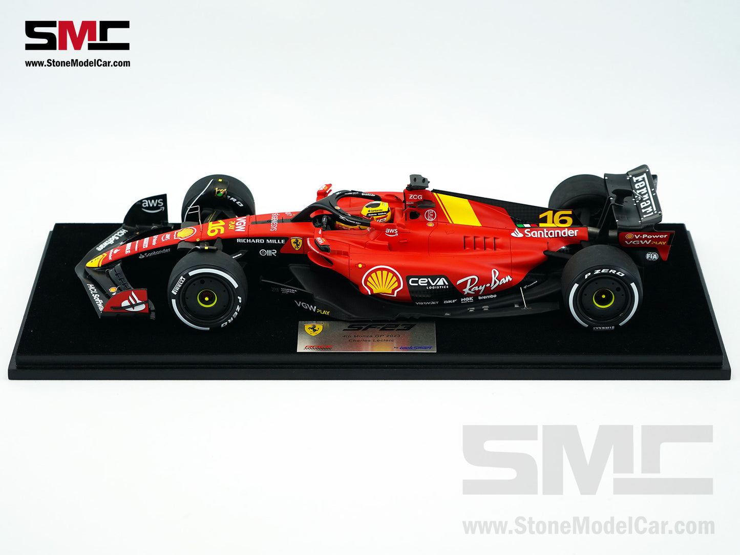 Ferrari F1 SF-23 #16 Charles Leclerc Italy Monza GP 2023 Looksmart 1:18 LS18F1047