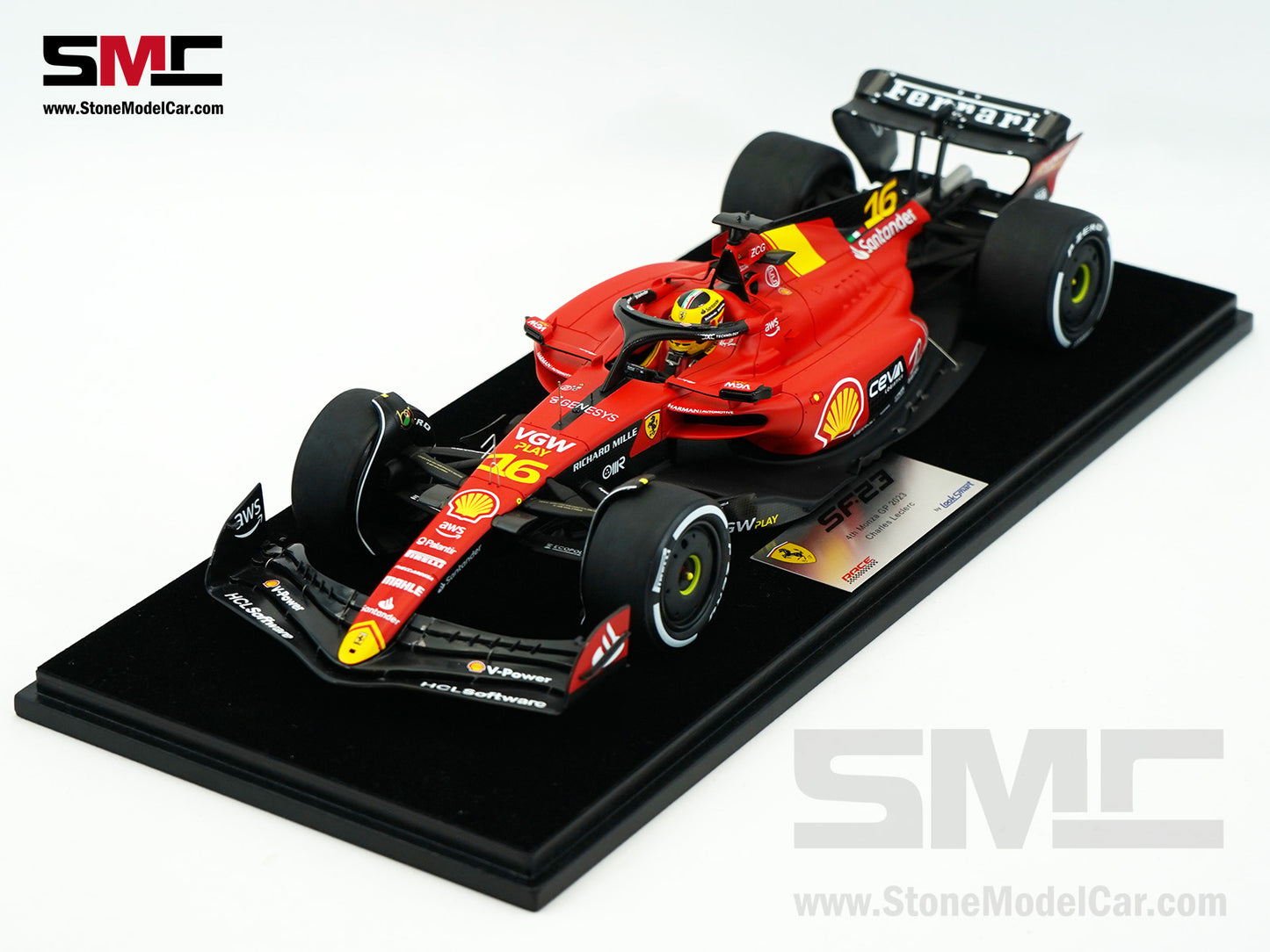 Ferrari F1 SF-23 #16 Charles Leclerc Italy Monza GP 2023 Looksmart 1:18 LS18F1047