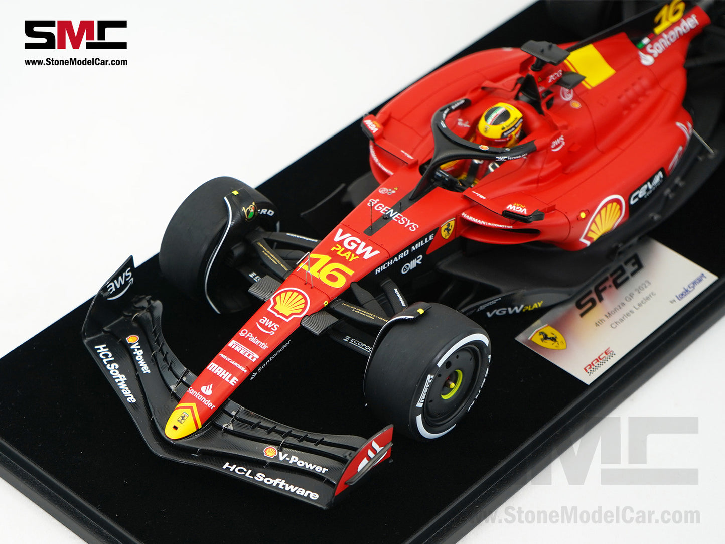 Ferrari F1 SF-23 #16 Charles Leclerc Italy Monza GP 2023 Looksmart 1:18 LS18F1047