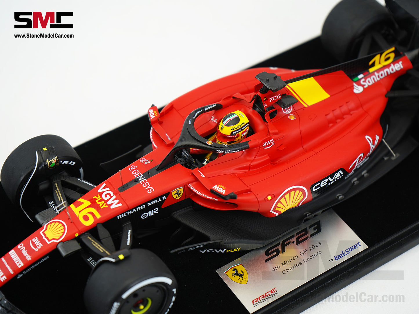 Ferrari F1 SF-23 #16 Charles Leclerc Italy Monza GP 2023 Looksmart 1:18 LS18F1047