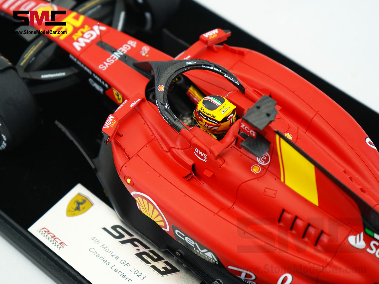 Ferrari F1 SF-23 #16 Charles Leclerc Italy Monza GP 2023 Looksmart 1:18 LS18F1047