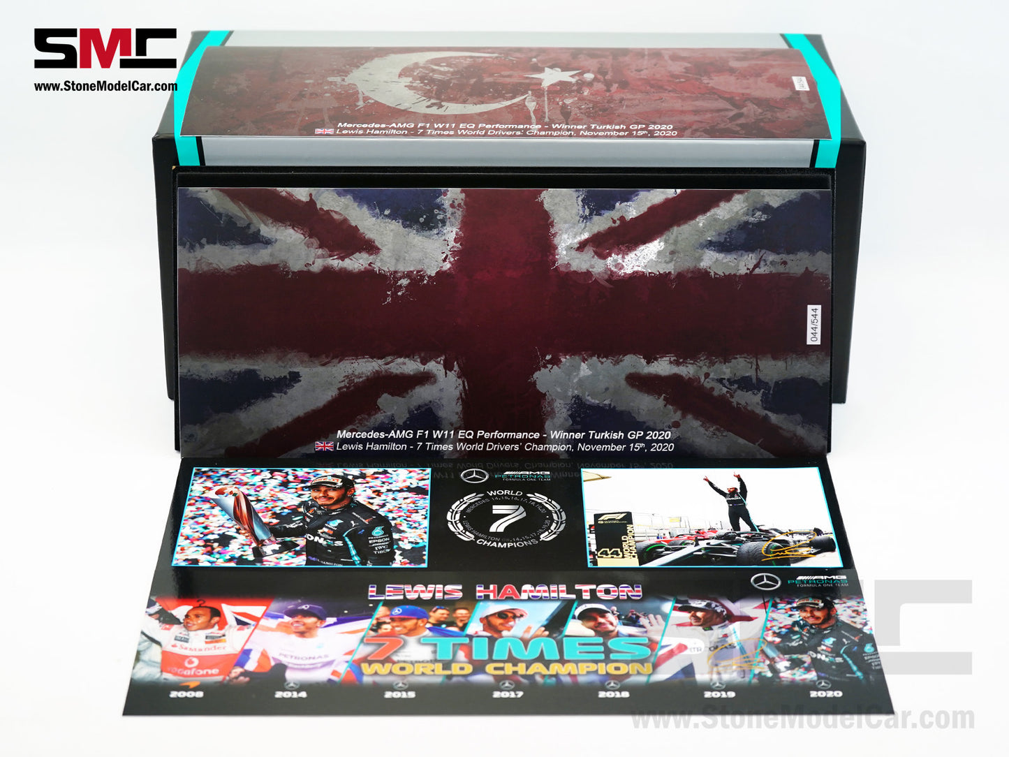 2020 7x World Champion Mercedes F1 W11 #44 Lewis Hamilton Turkey GP 1:18 Spark Figure Special Edition