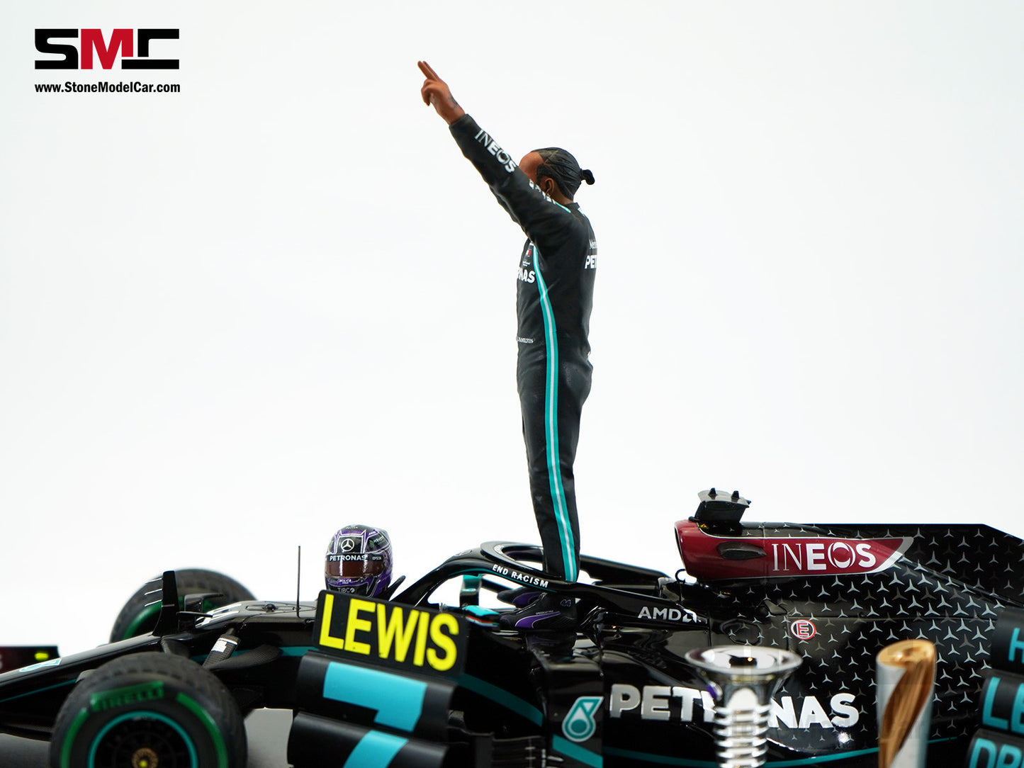 2020 7x World Champion Mercedes F1 W11 #44 Lewis Hamilton Turkey GP 1:18 Spark Figure Special Edition
