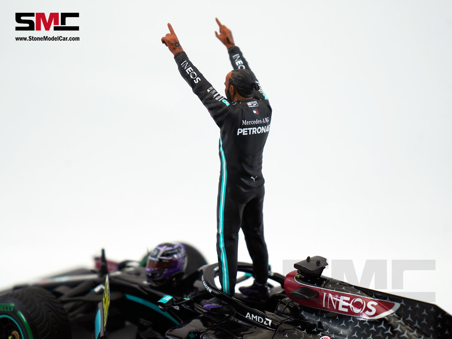2020 7x World Champion Mercedes F1 W11 #44 Lewis Hamilton Turkey GP 1:18 Spark Figure Special Edition