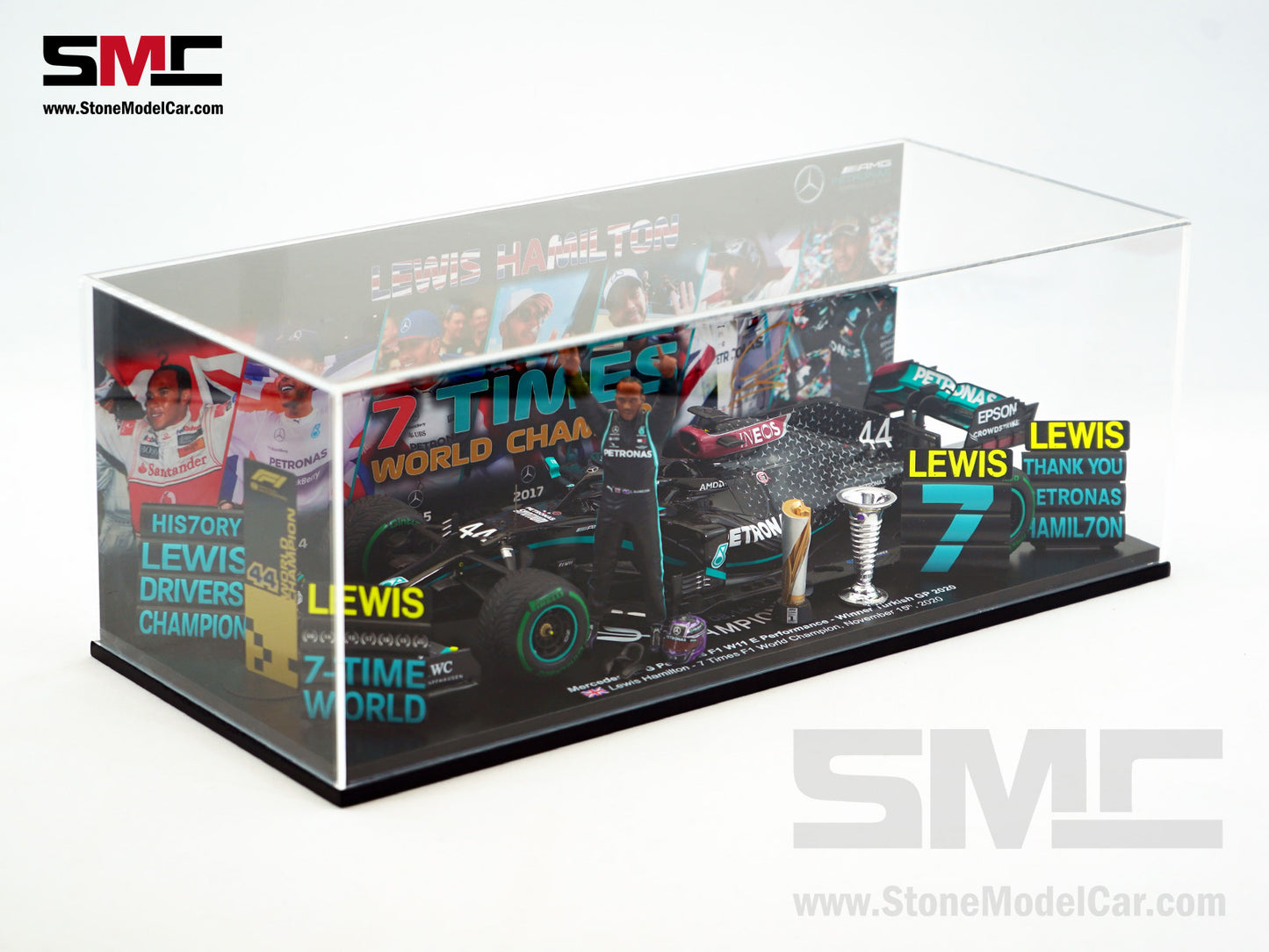2020 7x World Champion Mercedes F1 W11 #44 Lewis Hamilton Turkey GP 1:18 Spark Figure Special Edition