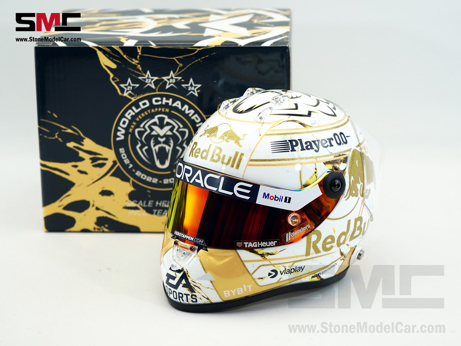 スポーツ選手 M.Verstappen Red Bull Arai 1/2 Helmet Oracle Red Bull Racing 1:2 Max Verstappen 2024 Season Mini Helmet