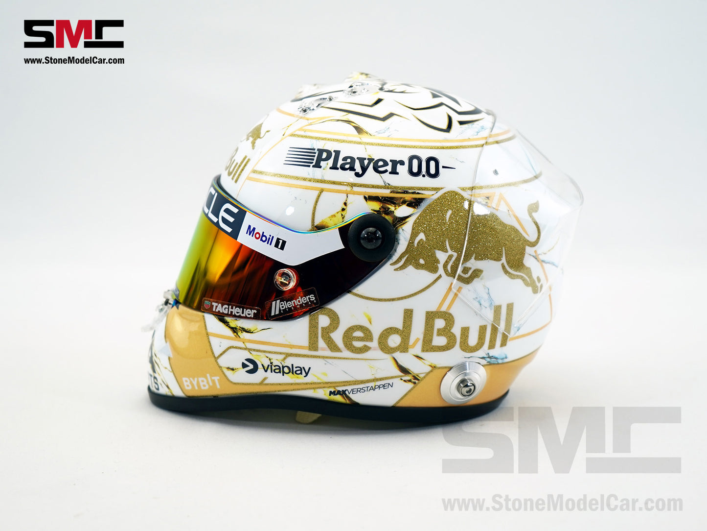 Red Bull F1 RB20 #1 Max Verstappen 4x Times World Champion 2024 Schuberth 1:2 Helmet