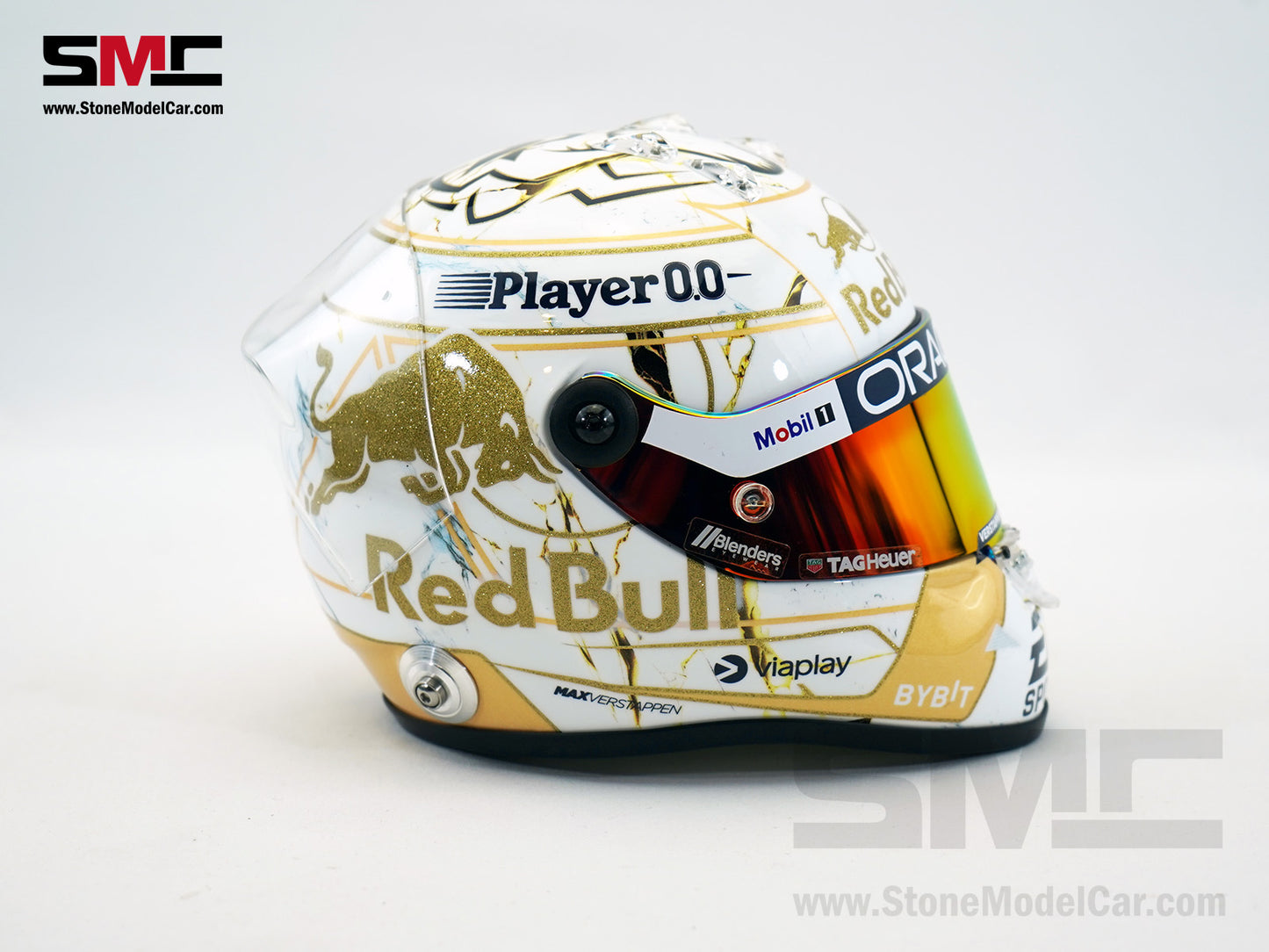 Red Bull F1 RB20 #1 Max Verstappen 4x Times World Champion 2024 Schuberth 1:2 Helmet