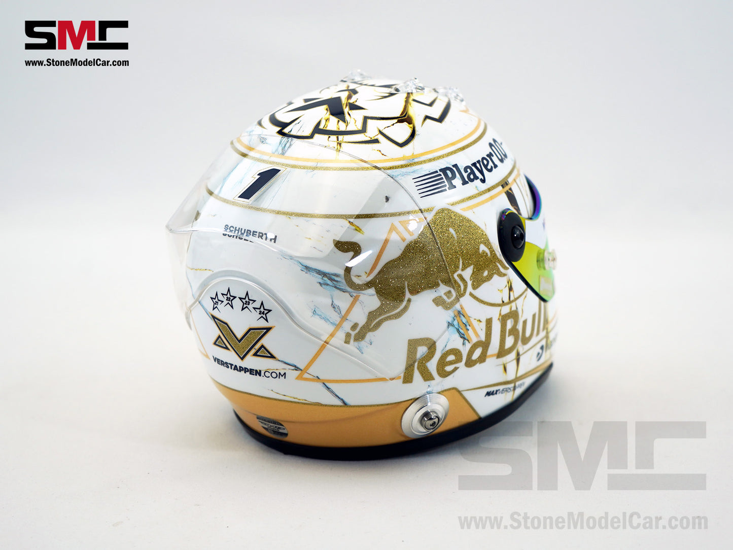 Red Bull F1 RB20 #1 Max Verstappen 4x Times World Champion 2024 Schuberth 1:2 Helmet